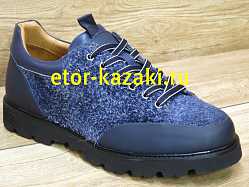 Кожаные сникерсы ETOR 9914-1235-Т/блу мэтт- шагги замша